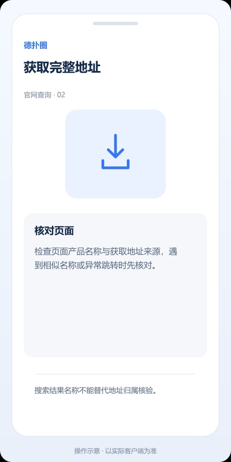 德扑圈 获取完整地址操作示意